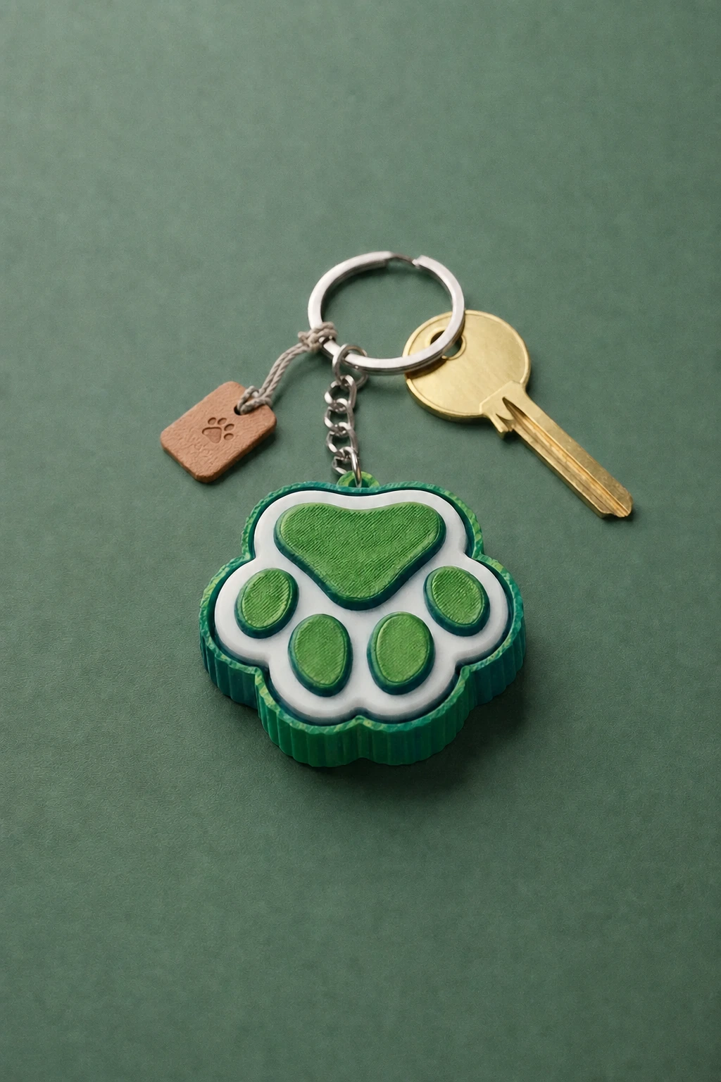 Kedi Patisi Click Anahtarlık Blue Switch Fidget Stres | Sevimli Hediyelik & Çanta Süsü (Yeşil-Mavi) — Anahtarlık