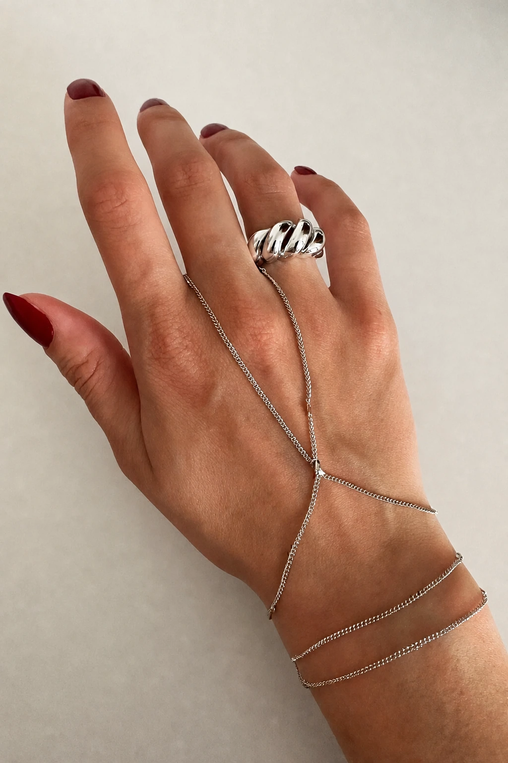 Paslanmaz Çelik gümüş renk Şahmeran – Ince Zincir, 316l Stainless Steel