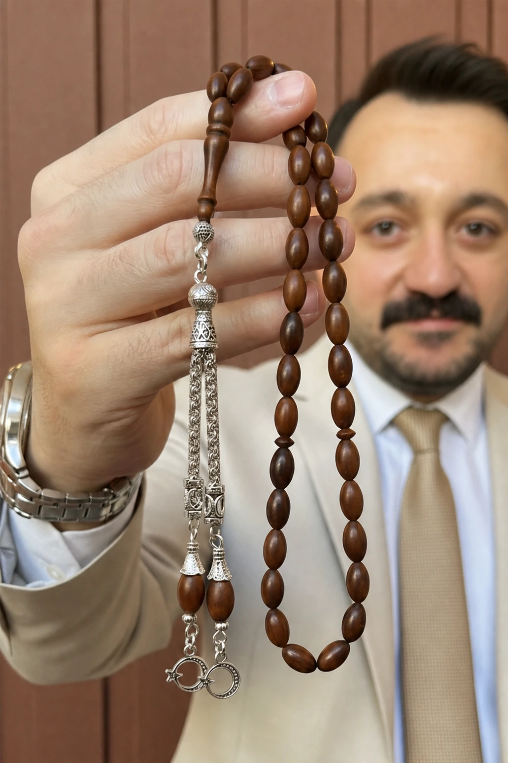 Kuka Meyvesinden Üretilen Kuka Tespih - Çift Püsküllü