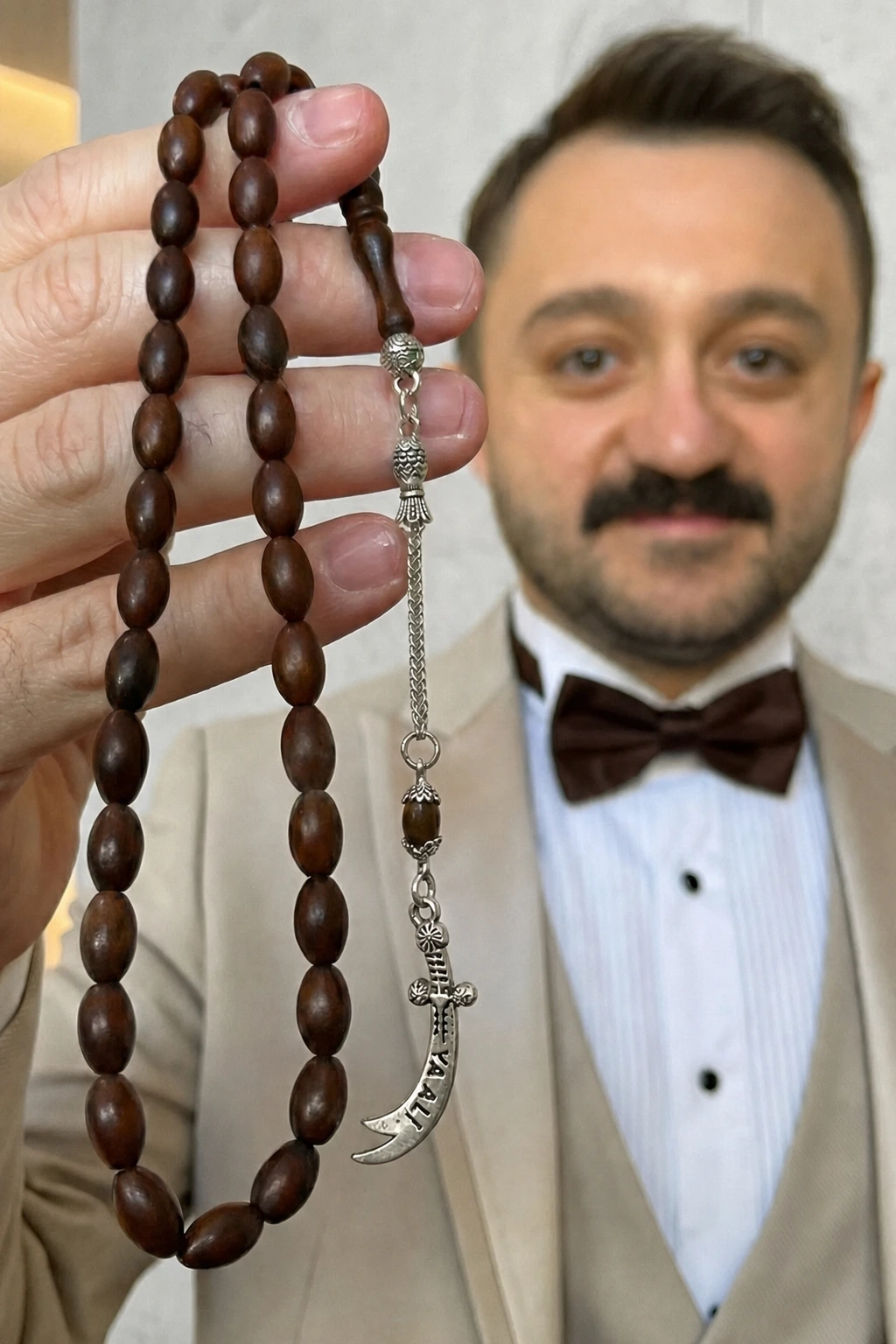 Ya Ali Yazılı Zülfikar Püsküllü Kuka Tespih - Erkek Hediyelik